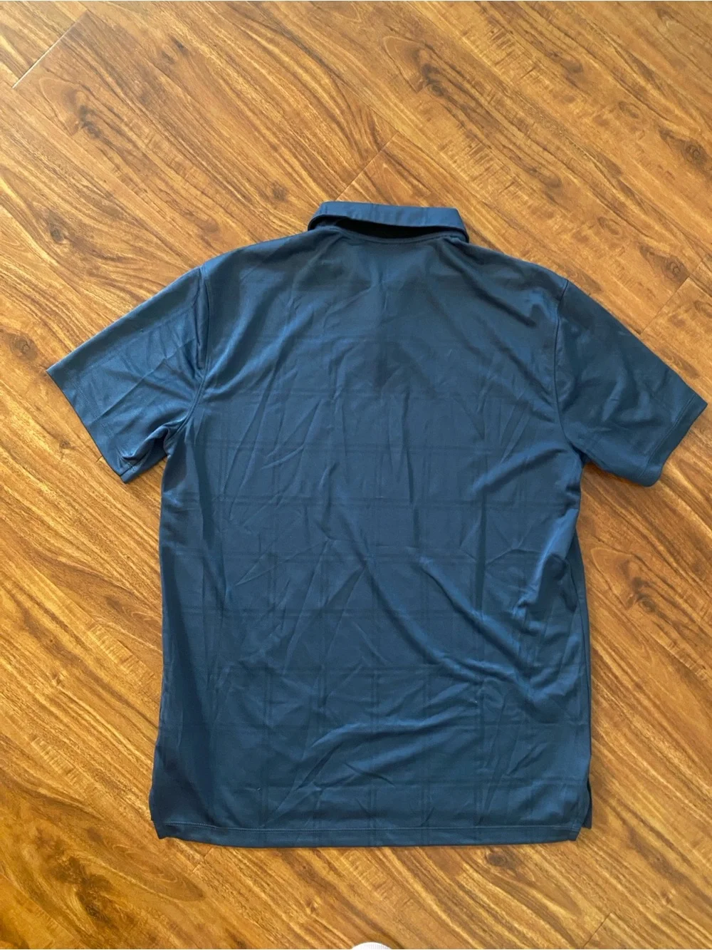Nike Golf Men's Navy Gray Plaid Dri-FIT Polo Shirt Size Medium Casual Athleisure